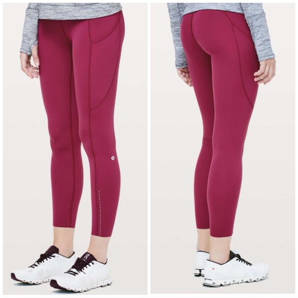 lululemon athletica Pants - Lululemon Fast & Free 7/8 Tight II *Nulux 25" Color: Star Ruby Size: 6